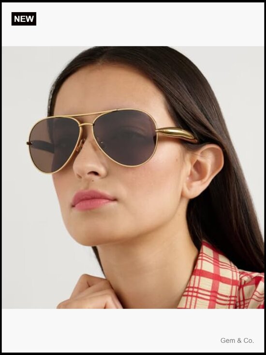 Oversized 70s Aviator Sunglasses Metal Frame UV Protection main image 4
